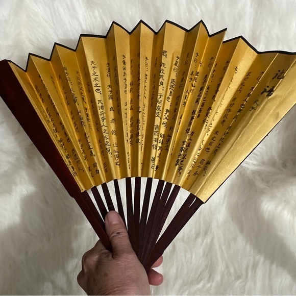 Silk And Bamboo Dragon Hand Fan - Picture 4 of 9